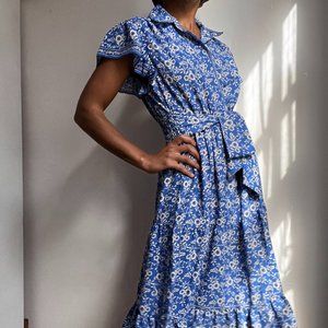 Max Studio floral short sleeve wrap midi dress